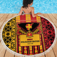 First Bulgarian Empire Beach Blanket Slavic Patterns - Wonder Print Shop