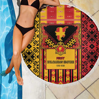 First Bulgarian Empire Beach Blanket Slavic Patterns - Wonder Print Shop