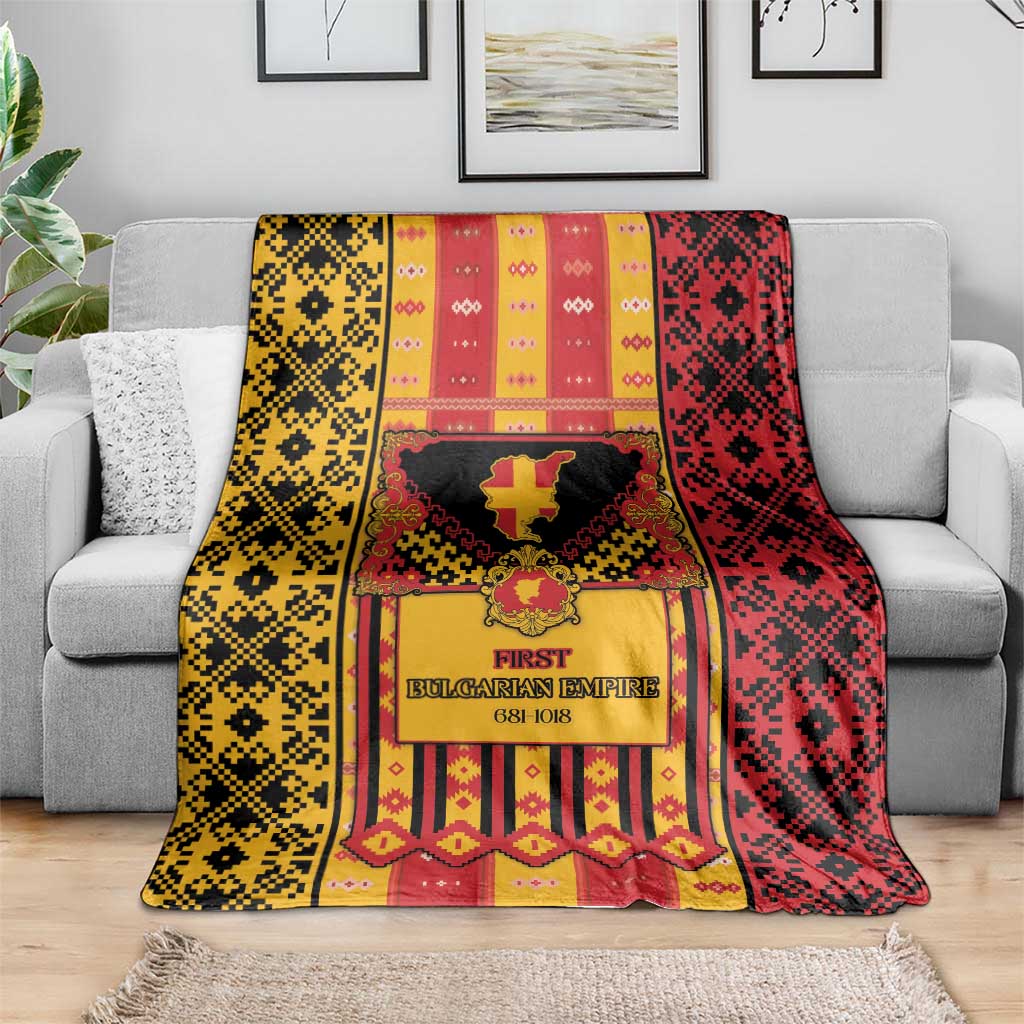 First Bulgarian Empire Blanket Slavic Patterns - Wonder Print Shop