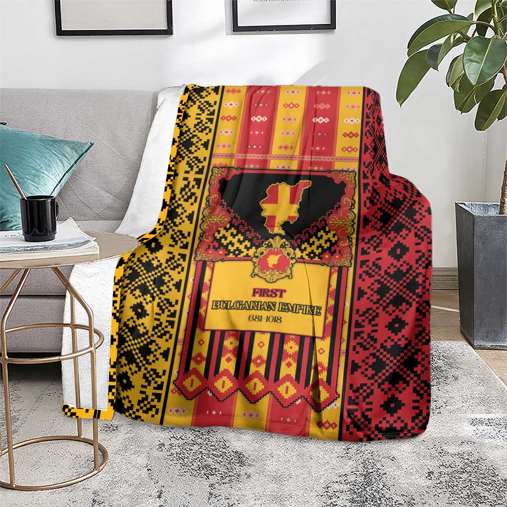 First Bulgarian Empire Blanket Slavic Patterns - Wonder Print Shop