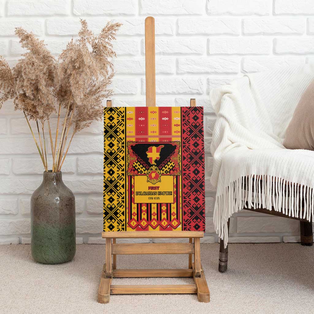 First Bulgarian Empire Canvas Wall Art Slavic Patterns - Wonder Print Shop