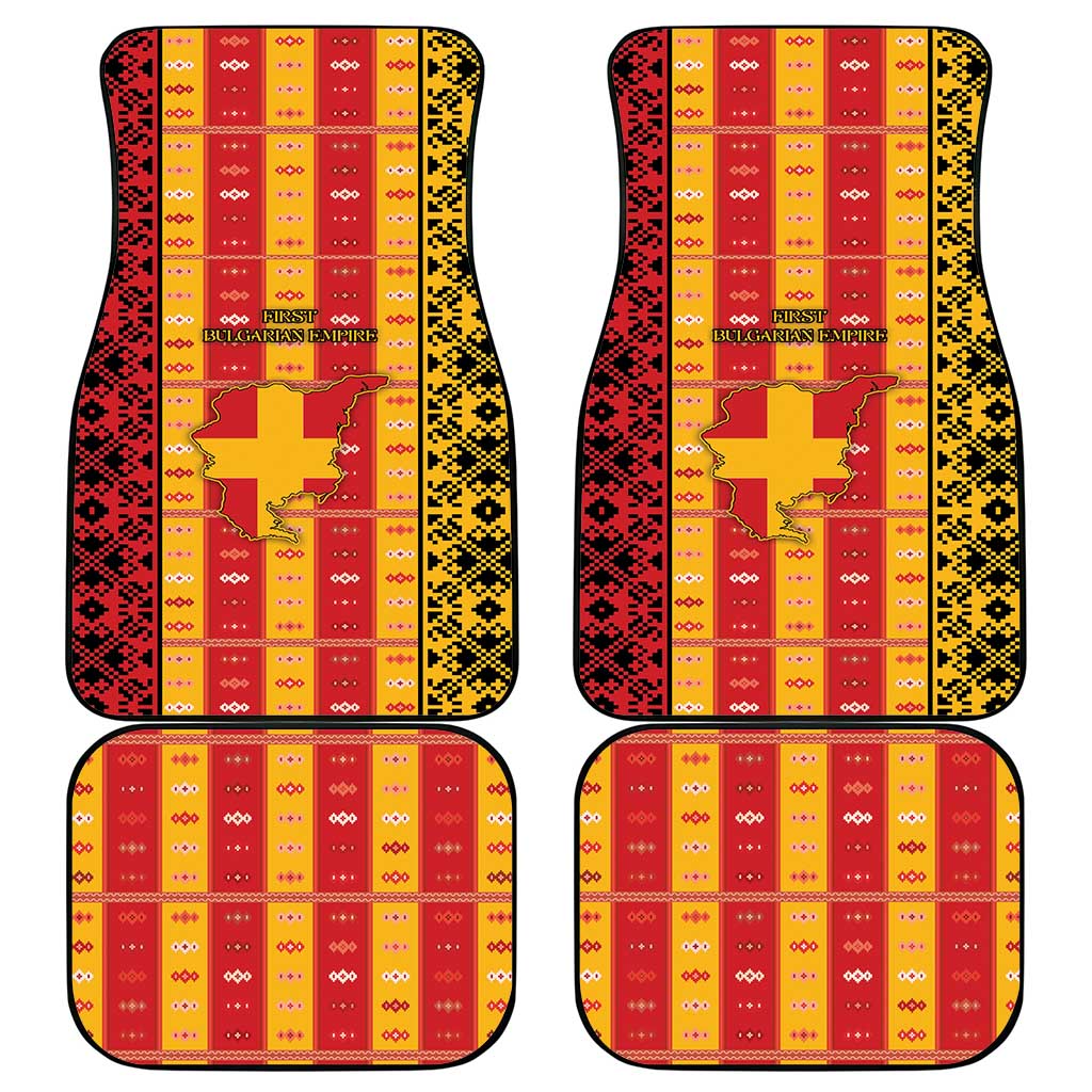 First Bulgarian Empire Car Mats Slavic Patterns - Wonder Print Shop