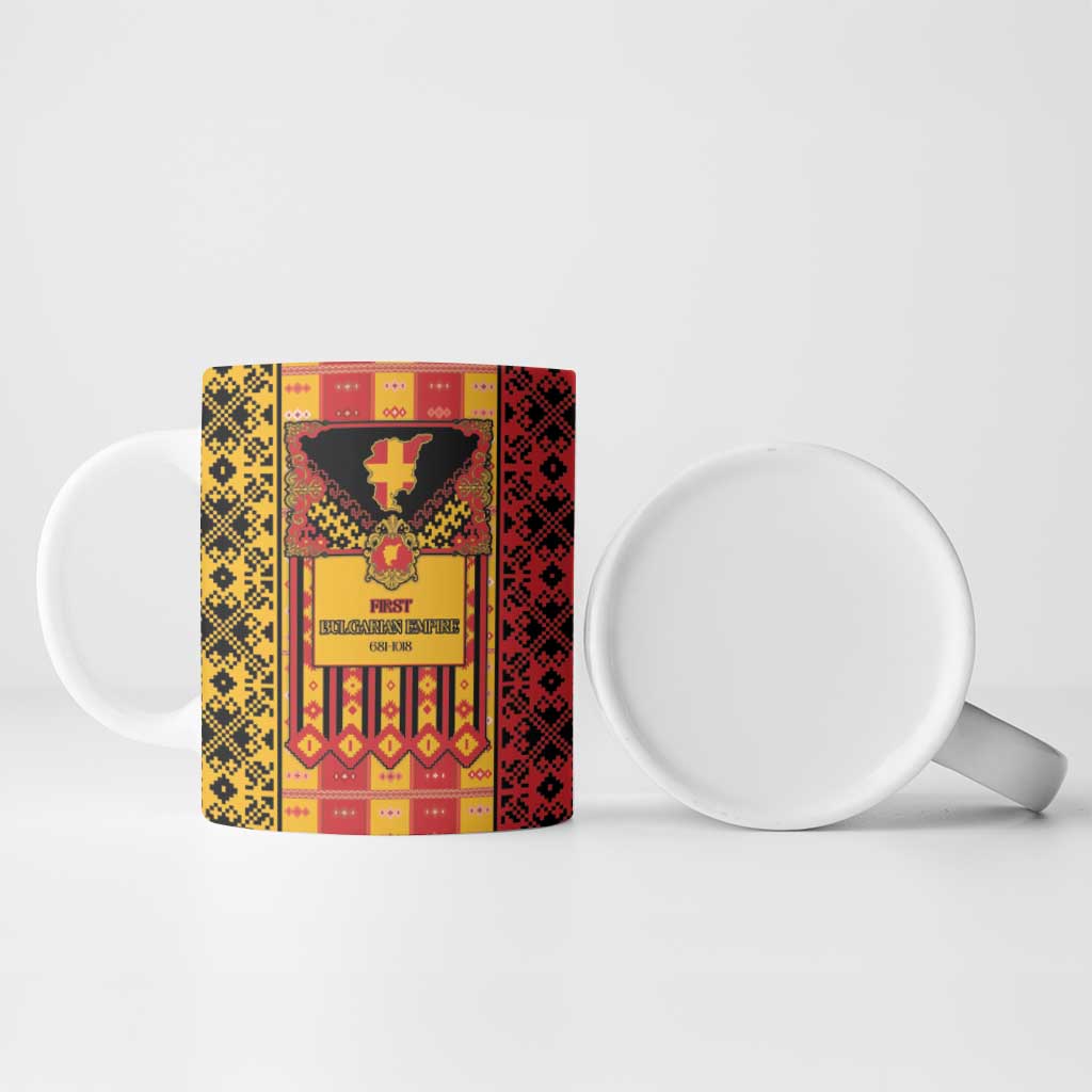 First Bulgarian Empire Ceramic Mug Slavic Patterns - Wonder Print Shop