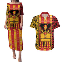 First Bulgarian Empire Couples Matching Puletasi and Hawaiian Shirt Slavic Patterns - Wonder Print Shop