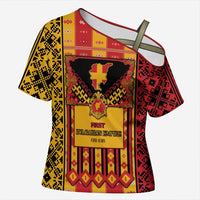 First Bulgarian Empire Cross Shoulder Shirt Slavic Patterns - Wonder Print Shop
