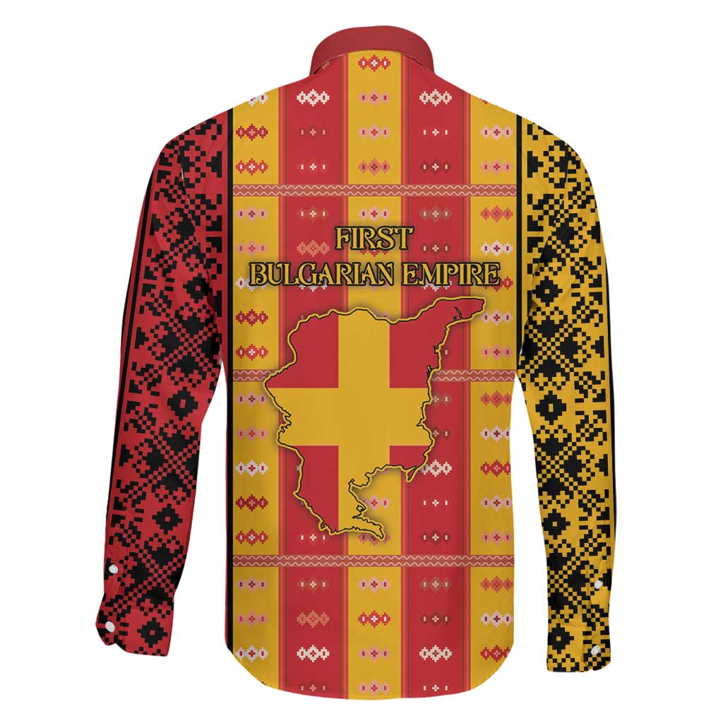 First Bulgarian Empire Family Matching Long Sleeve Bodycon Dress and Hawaiian Shirt Slavic Patterns - Wonder Print Shop