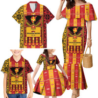 First Bulgarian Empire Family Matching Mermaid Dress and Hawaiian Shirt Slavic Patterns - Wonder Print Shop