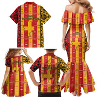 First Bulgarian Empire Family Matching Mermaid Dress and Hawaiian Shirt Slavic Patterns - Wonder Print Shop