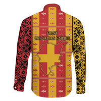 First Bulgarian Empire Family Matching Off The Shoulder Long Sleeve Dress and Hawaiian Shirt Slavic Patterns - Wonder Print Shop