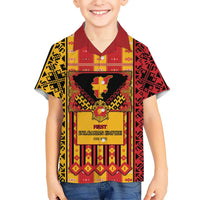 First Bulgarian Empire Family Matching Off Shoulder Short Dress and Hawaiian Shirt Slavic Patterns - Wonder Print Shop