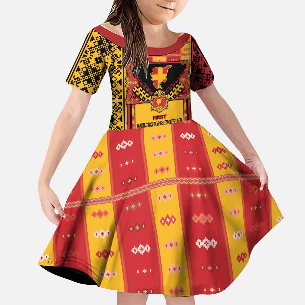 First Bulgarian Empire Family Matching Puletasi and Hawaiian Shirt Slavic Patterns - Wonder Print Shop