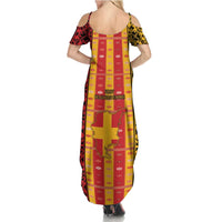First Bulgarian Empire Family Matching Summer Maxi Dress and Hawaiian Shirt Slavic Patterns - Wonder Print Shop