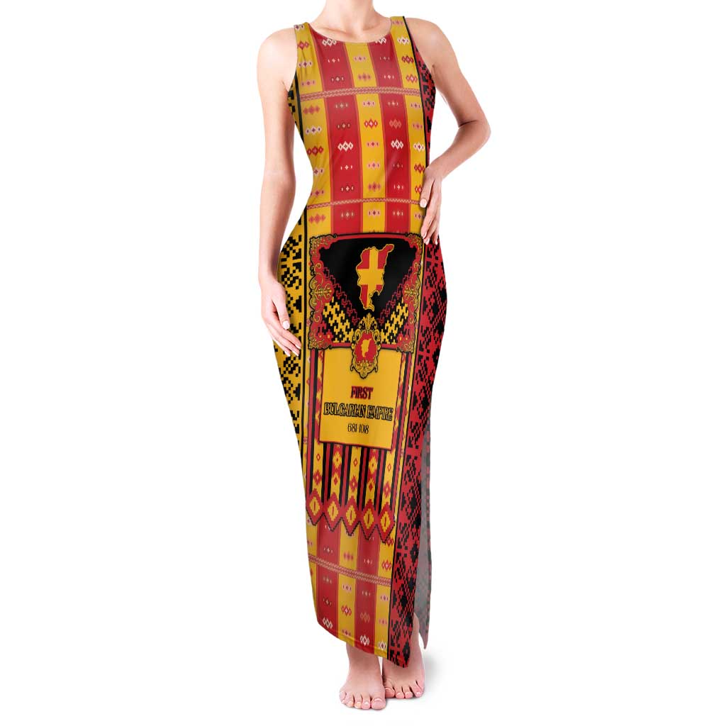 First Bulgarian Empire Family Matching Tank Maxi Dress and Hawaiian Shirt Slavic Patterns - Wonder Print Shop