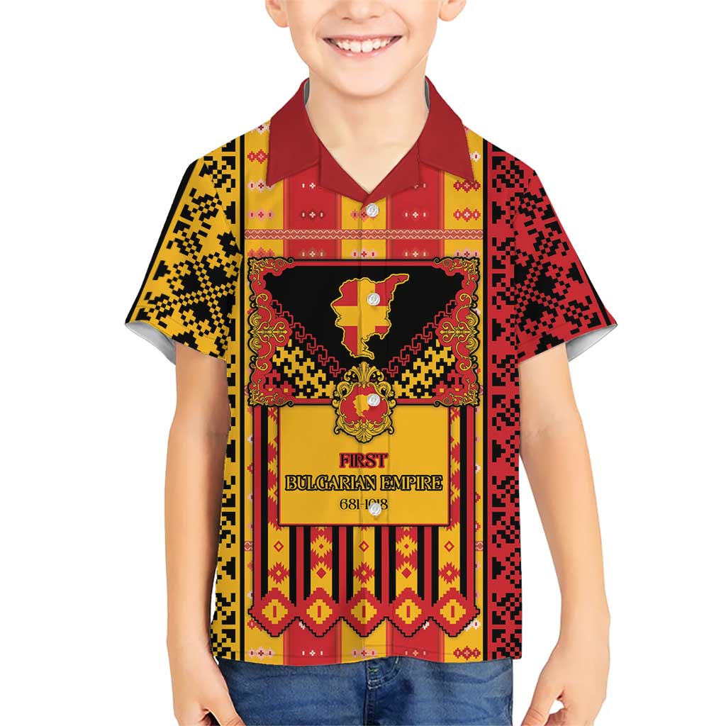 First Bulgarian Empire Family Matching Tank Maxi Dress and Hawaiian Shirt Slavic Patterns - Wonder Print Shop