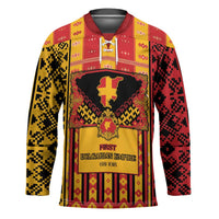 First Bulgarian Empire Hockey Jersey Slavic Patterns - Wonder Print Shop
