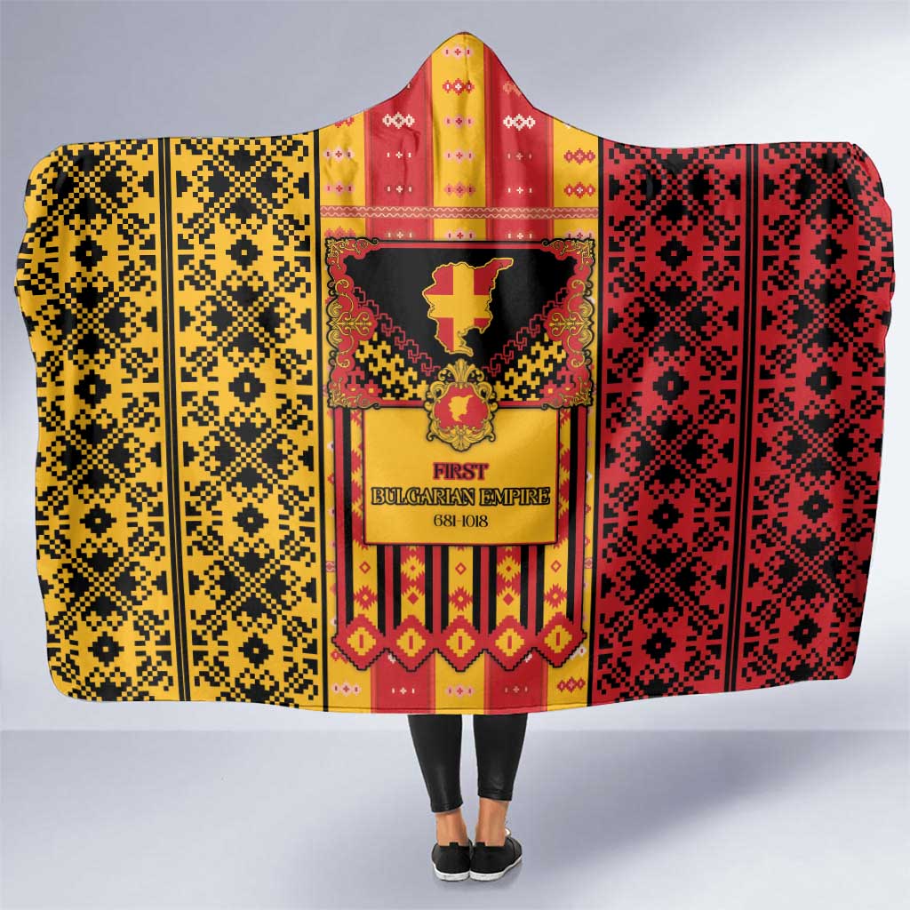 First Bulgarian Empire Hooded Blanket Slavic Patterns - Wonder Print Shop