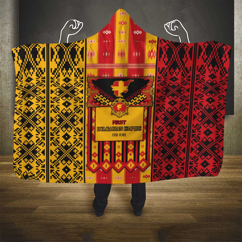 First Bulgarian Empire Hooded Blanket Slavic Patterns - Wonder Print Shop