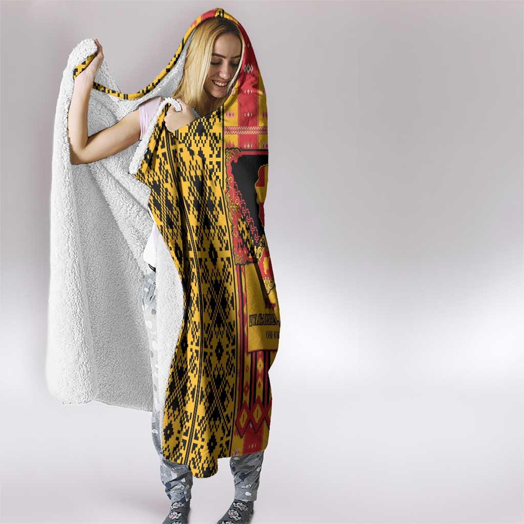 First Bulgarian Empire Hooded Blanket Slavic Patterns - Wonder Print Shop