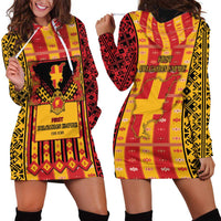 First Bulgarian Empire Hoodie Dress Slavic Patterns - Wonder Print Shop