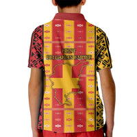 First Bulgarian Empire Kid Polo Shirt Slavic Patterns - Wonder Print Shop