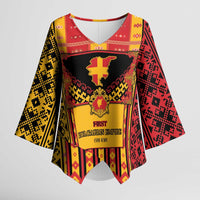 First Bulgarian Empire Kimono Sleeve Blouse Slavic Patterns - Wonder Print Shop