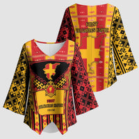 First Bulgarian Empire Kimono Sleeve Blouse Slavic Patterns - Wonder Print Shop