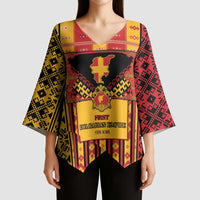 First Bulgarian Empire Kimono Sleeve Blouse Slavic Patterns - Wonder Print Shop