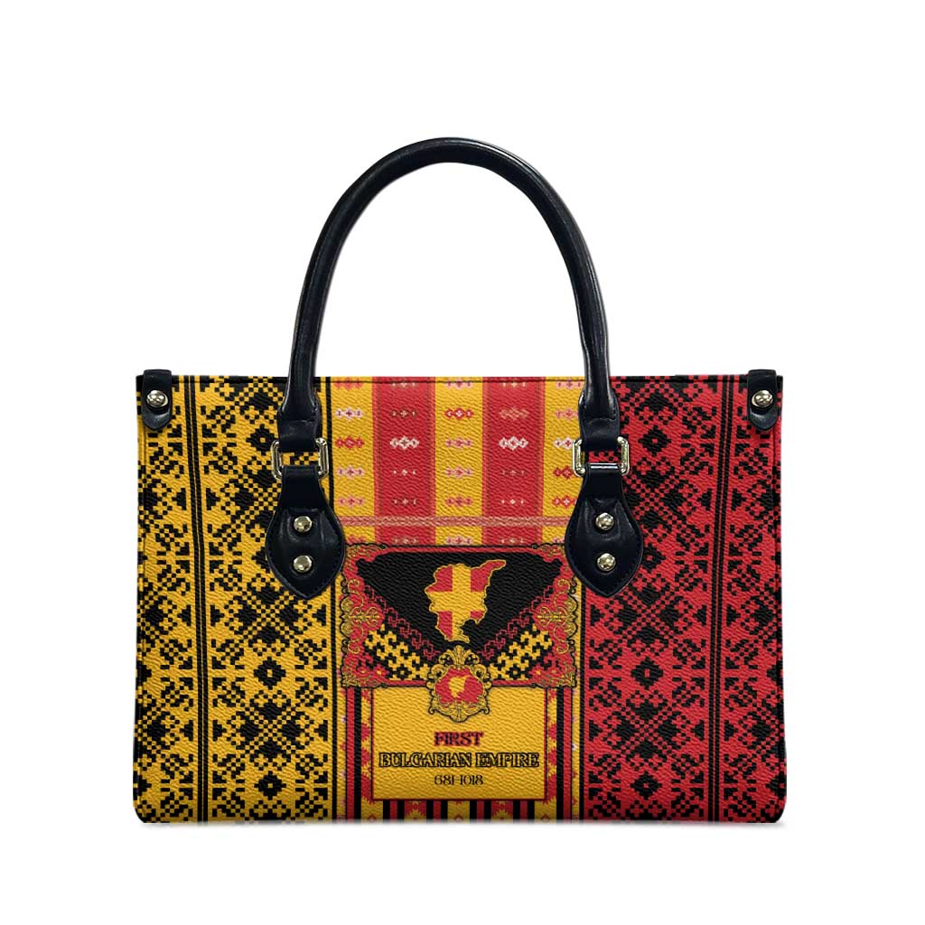 First Bulgarian Empire Leather Bag Slavic Patterns - Wonder Print Shop