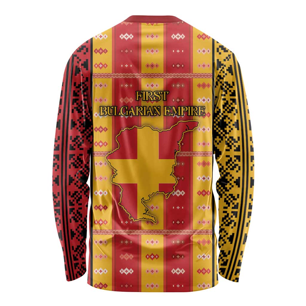 First Bulgarian Empire Long Sleeve Shirt Slavic Patterns - Wonder Print Shop