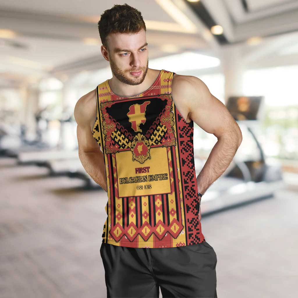 First Bulgarian Empire Men Tank Top Slavic Patterns - Wonder Print Shop