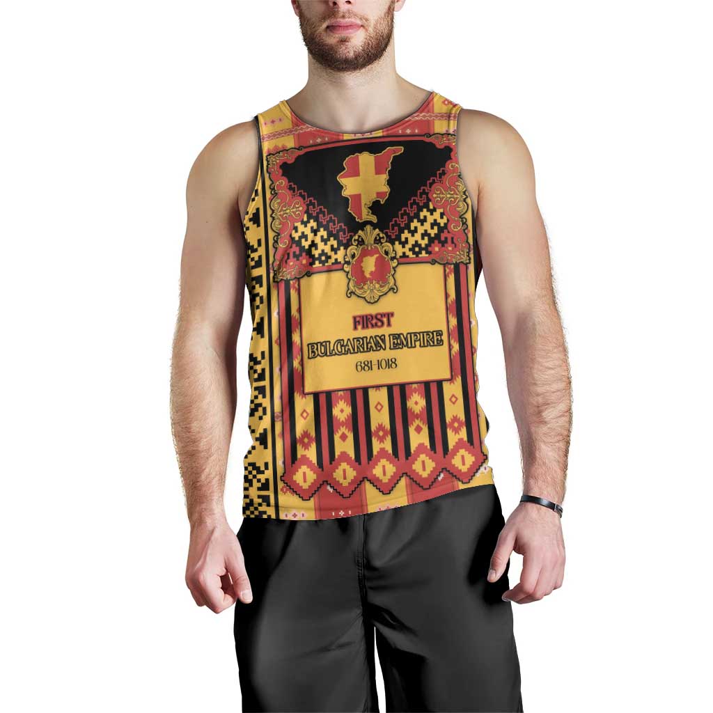 First Bulgarian Empire Men Tank Top Slavic Patterns - Wonder Print Shop