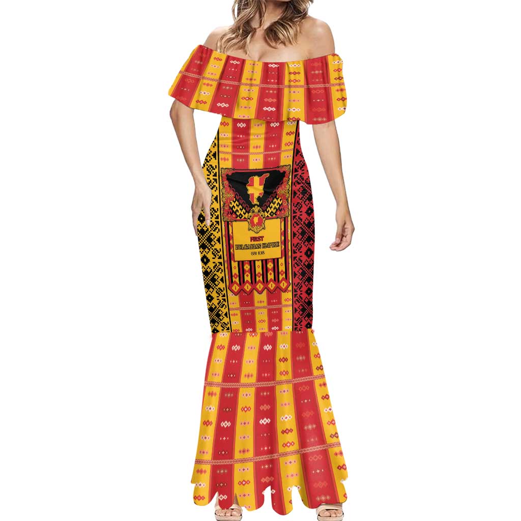 First Bulgarian Empire Mermaid Dress Slavic Patterns - Wonder Print Shop