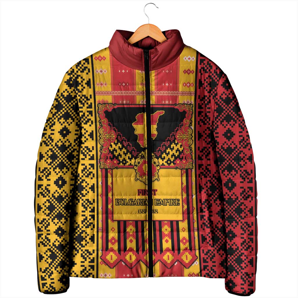 First Bulgarian Empire Padded Jacket Slavic Patterns - Wonder Print Shop