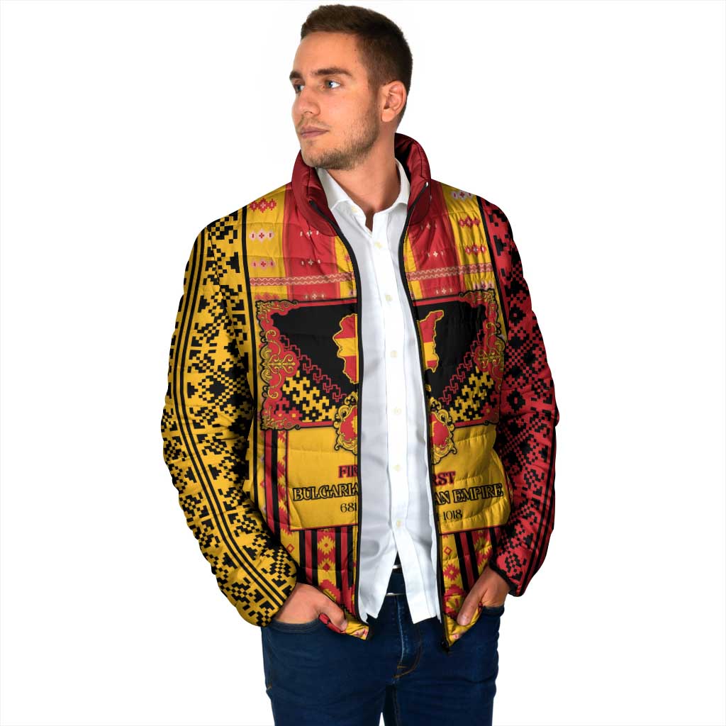 First Bulgarian Empire Padded Jacket Slavic Patterns - Wonder Print Shop