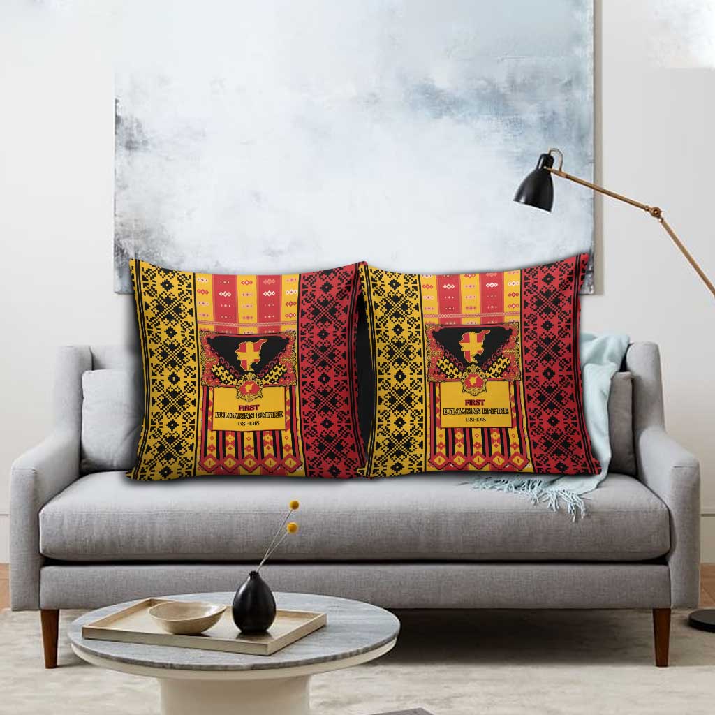 First Bulgarian Empire Pillow Cover Slavic Patterns - Wonder Print Shop