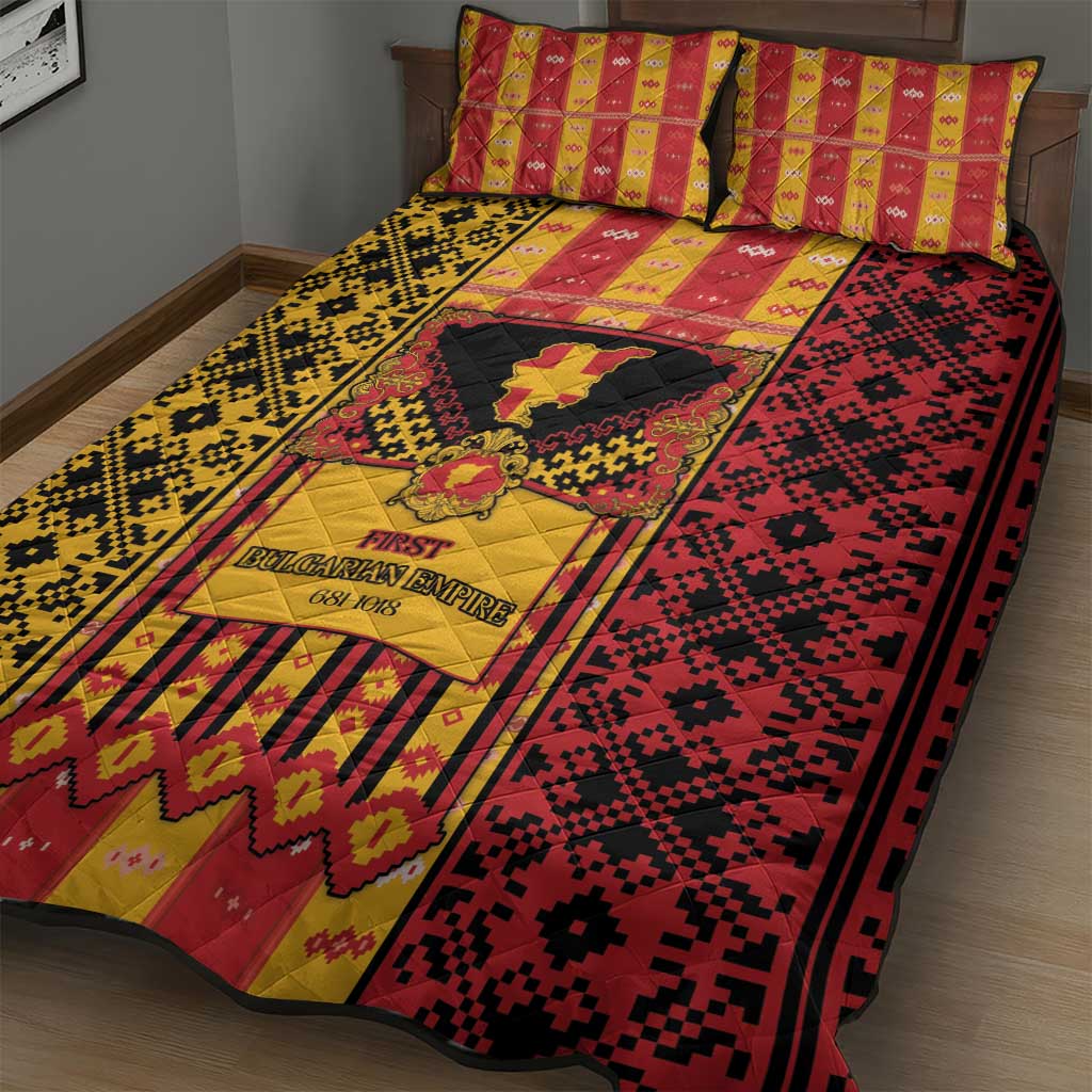 First Bulgarian Empire Quilt Bed Set Slavic Patterns - Wonder Print Shop