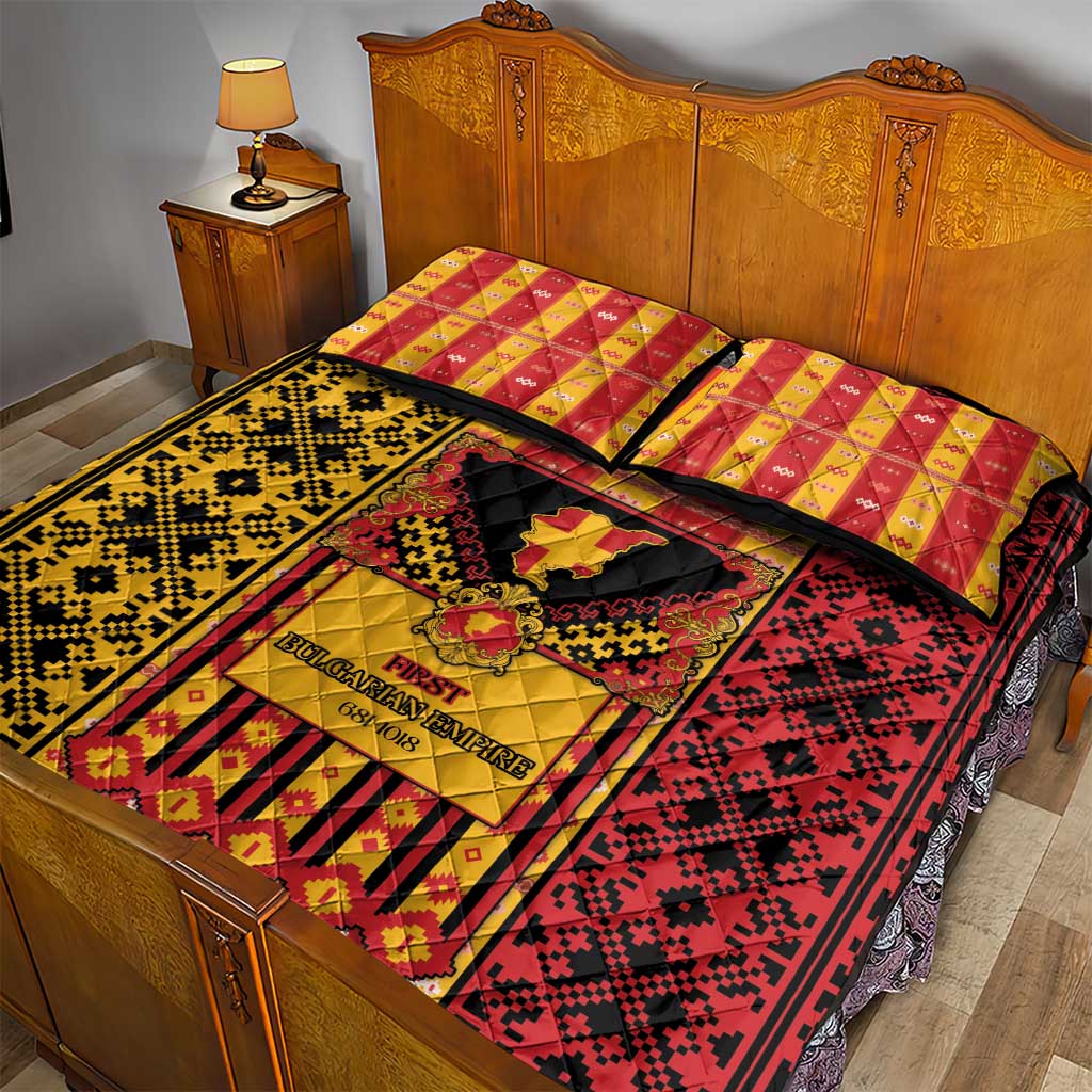 First Bulgarian Empire Quilt Bed Set Slavic Patterns - Wonder Print Shop
