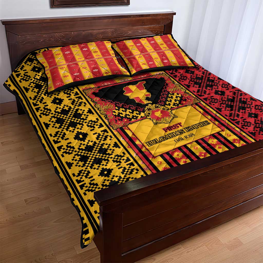 First Bulgarian Empire Quilt Bed Set Slavic Patterns - Wonder Print Shop
