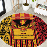 First Bulgarian Empire Round Carpet Slavic Patterns - Wonder Print Shop