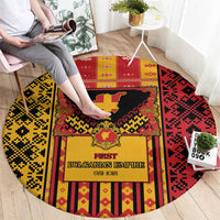 First Bulgarian Empire Round Carpet Slavic Patterns - Wonder Print Shop