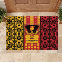First Bulgarian Empire Rubber Doormat Slavic Patterns - Wonder Print Shop
