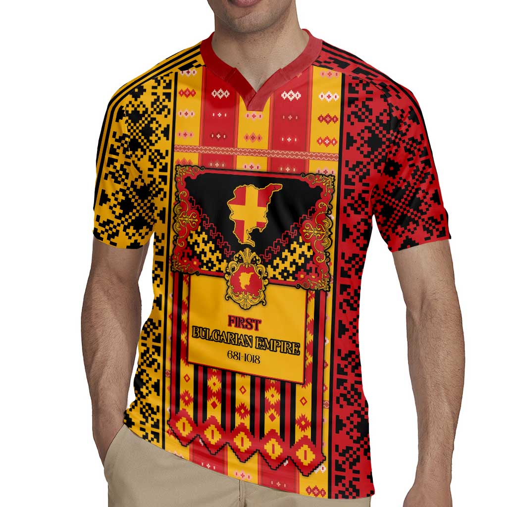 First Bulgarian Empire Rugby Jersey Slavic Patterns - Wonder Print Shop