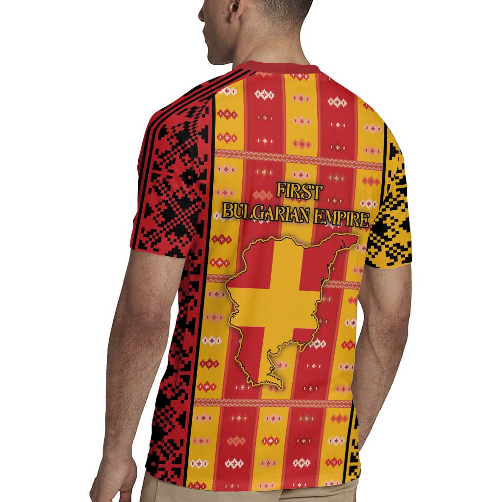 First Bulgarian Empire Rugby Jersey Slavic Patterns - Wonder Print Shop