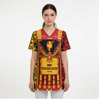 First Bulgarian Empire Scrub Top Slavic Patterns - Wonder Print Shop