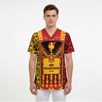 First Bulgarian Empire Scrub Top Slavic Patterns - Wonder Print Shop