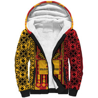 First Bulgarian Empire Sherpa Hoodie Slavic Patterns - Wonder Print Shop