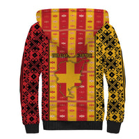 First Bulgarian Empire Sherpa Hoodie Slavic Patterns - Wonder Print Shop