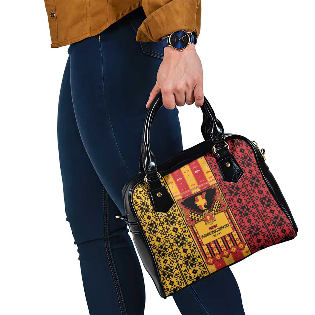 First Bulgarian Empire Shoulder Handbag Slavic Patterns - Wonder Print Shop