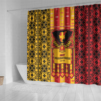 First Bulgarian Empire Shower Curtain Slavic Patterns - Wonder Print Shop