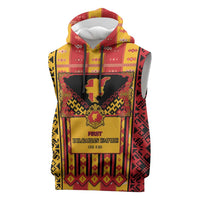 First Bulgarian Empire Sleeveless Hoodie Slavic Patterns - Wonder Print Shop